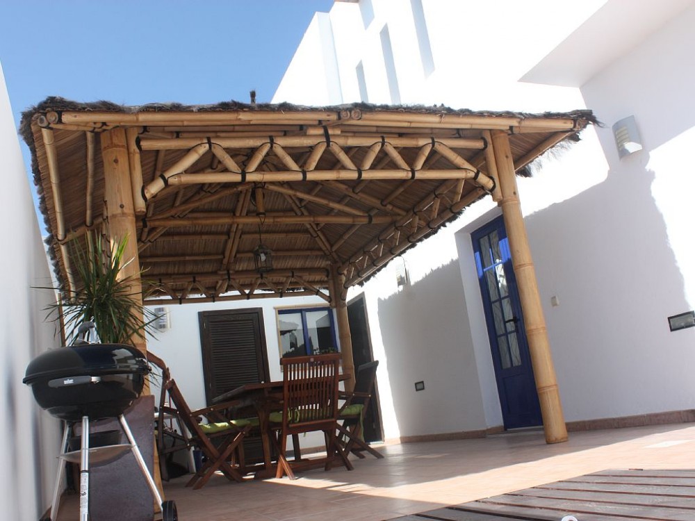 Playa Blanca vacation rental with Outdoor dining covered with bamboo pergola