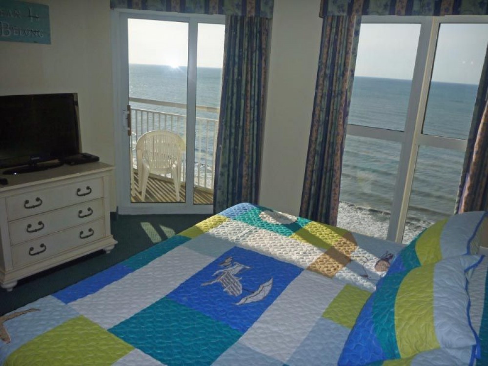 north myrtle beach vacation rental with Master Bedroom with Balcony and Ocean View